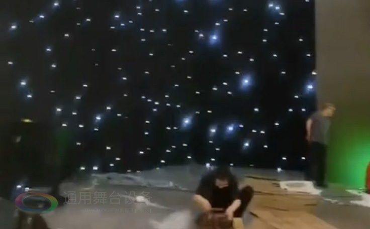 通用舞台阻燃幕布——舞台施工作业视频