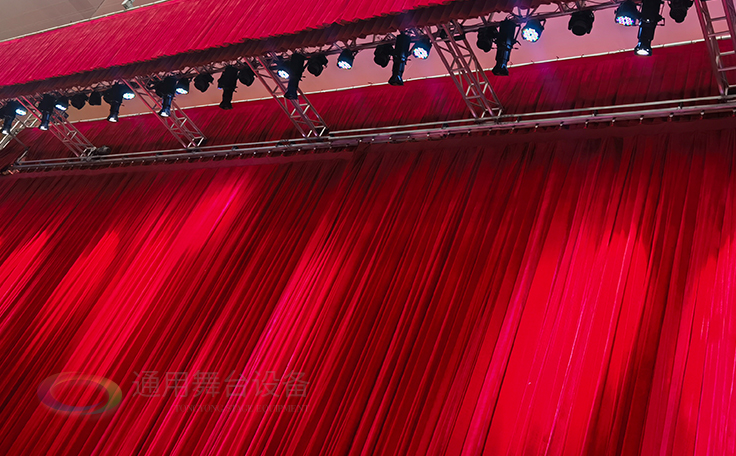 学校礼堂、报告厅 大型舞台阻燃幕布厂家定做